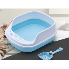 Bac à litière pour chat ouvert avec cadre soldna pour la litière + grande pelle
