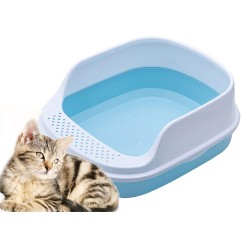 Bac à litière pour chat ouvert avec cadre soldna pour la litière + grande pelle

