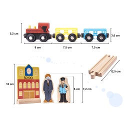 Wooden train car track + 70el