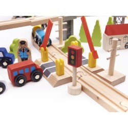 Wooden train car track + 70el