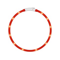 Obroża świecąca led dla psa i kota wodoodprna regulowana regulacja 47cm usb