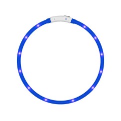 Obroża świecąca led dla psa i kota wodoodprna regulowana regulacja 47cm usb