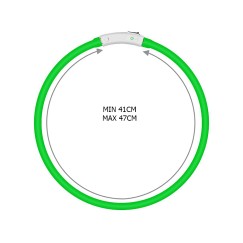 Obroża świecąca led dla psa i kota wodoodprna regulowana regulacja 47cm usb