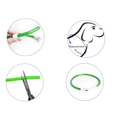 Obroża świecąca led dla psa i kota wodoodprna regulowana regulacja 47cm usb