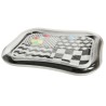 Tapis gonflable d'eau sensoriel contraste noir et blanc motifs 65cm x 50cm