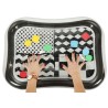 Tapis gonflable d'eau sensoriel contraste noir et blanc motifs 65cm x 50cm