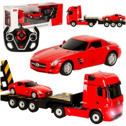 VOITURE RC RASTAR 74920 MERCEDES-BENZ ACTROS 1:26 ROUGE
