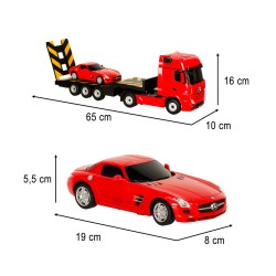 RC car 1:26 Mercedes-Benz Actros red