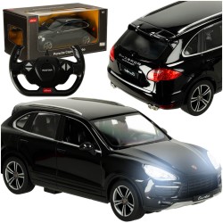 Voiture RC Rastar 42900 Porsche Cayenne Turbo 1:14 noir
