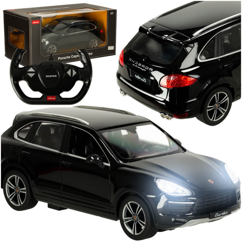 Voiture RC Rastar 42900 Porsche Cayenne Turbo 1:14 noir
