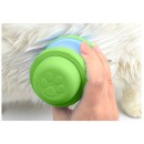 Brosse en silicone pour chien et chat avec distributeur de savon liquide
