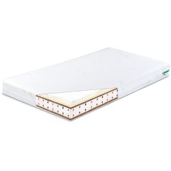 MATELAS MÉMOIRE ALOE VERAMOUSSE THERMO ÉLASTIQUE ET NOIX DE COCO  140 X 70 (12CM) 
