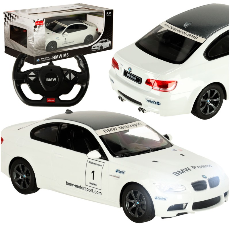 Voiture RC Rastar 48000 BMW M3 1:14 blanc
