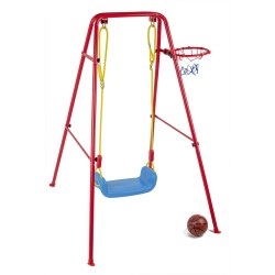 Swing + Ball Basket on metal frame