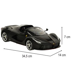 Voiture RC Rastar 75800 Ferrari LaFerrari Aperta 1:14 noir
