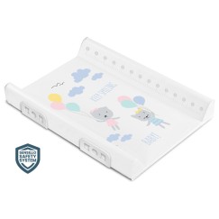 MATELAS À LANGER RIGIDE AVEC SYSTÈME DE SÉCURITÉ - BALLONS PLATINUM
