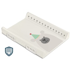 MATELAS À LANGER RIGIDE AVEC SYSTÈME DE SÉCURITÉ - BEIGE PARTY BEAR
