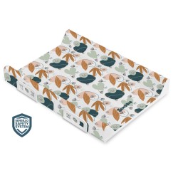 MATELAS À LANGER RIGIDE AVEC SYSTÈME DE SÉCURITÉ - FEUILLES DE JARDIN PLATINUM
