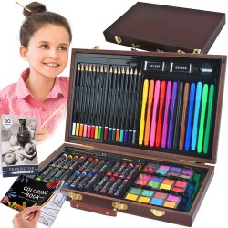 Set coloriage peinture 81 pièces dans une valise