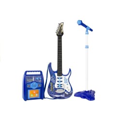 copie de Pack Guitare électrique pour enfant + amplificateur et  microphone bleu