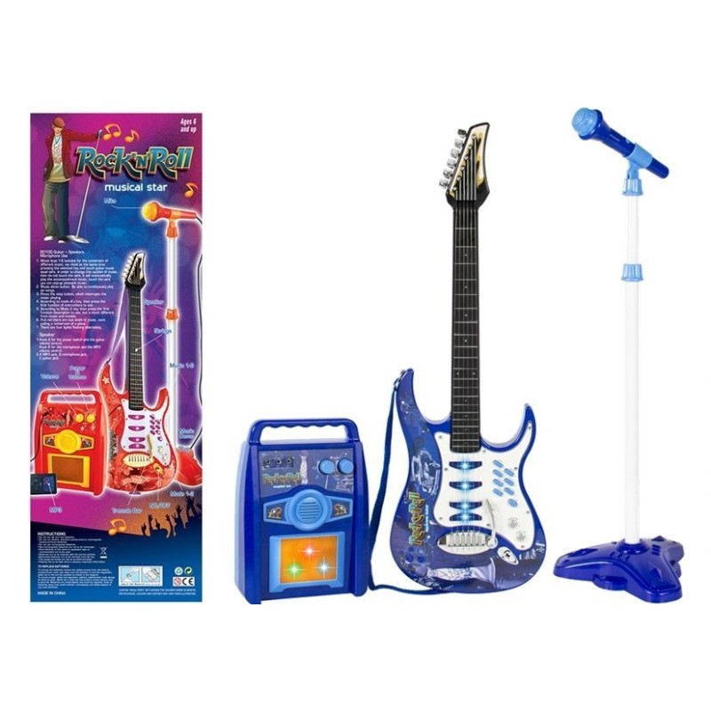 copie de Pack Guitare électrique pour enfant + amplificateur et  microphone bleu