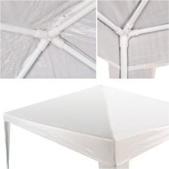 Tente de fête de pavillon de belvédère commercial blanche 3 x 3 m
