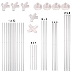 Tente de fête de pavillon de belvédère commercial blanche 3 x 3 m

