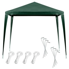 Tente de fête de pavillon de belvédère commercial vert 2,5 x 2,5 m
