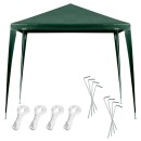 Tente de fête de pavillon de belvédère commercial vert 2,5 x 2,5 m
