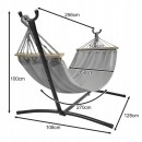 Hamac de jardin 200x150cm deux personnes avec cadre