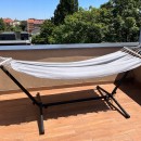 Hamac de jardin 200x150cm deux personnes avec cadre