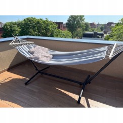 Hamac de jardin 200x150cm deux personnes avec cadre