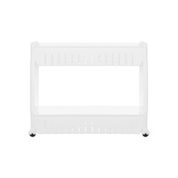 Etagère de cuisine mobile sur roulettes, blanche