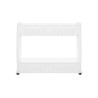 Etagère de cuisine mobile sur roulettes, blanche