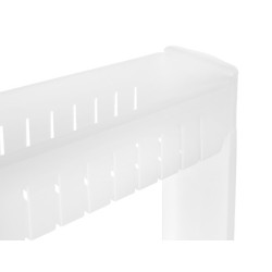 Etagère de cuisine mobile sur roulettes, blanche