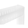 Etagère de cuisine mobile sur roulettes, blanche