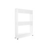 Etagère de cuisine mobile sur roulettes, blanche