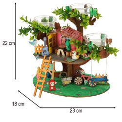 ENSEMBLE CRÉATIF CONSTRUCTION DE CABANE DANS LES ARBRES AVEC ACCESSOIRES
