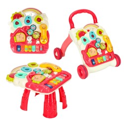  Trotteur interactive educational table 4-in-1 red