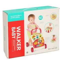  Trotteur interactive educational table 4-in-1 red
