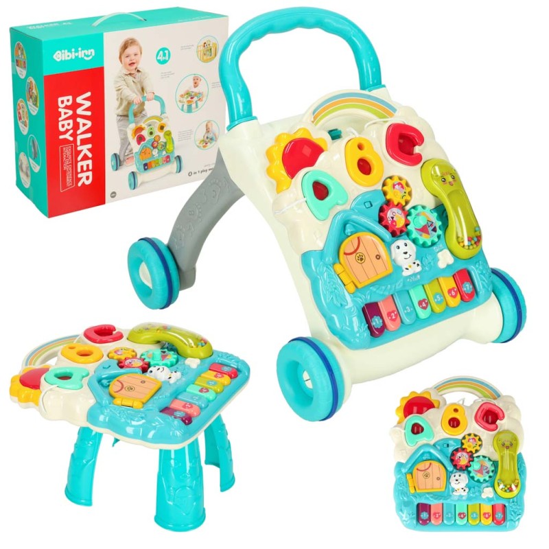 TROTTEUR TABLE ÉDUCATIVE INTERACTIVE  4-in-1 blue