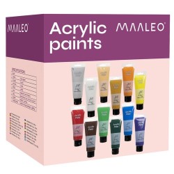 Peintures acryliques 12 pcs. 100ml Maaleo 20424