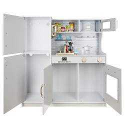 Cuisine pour enfant en bois  XL + SONS + LUMIÈRE + ACCESSOIRES Gris
