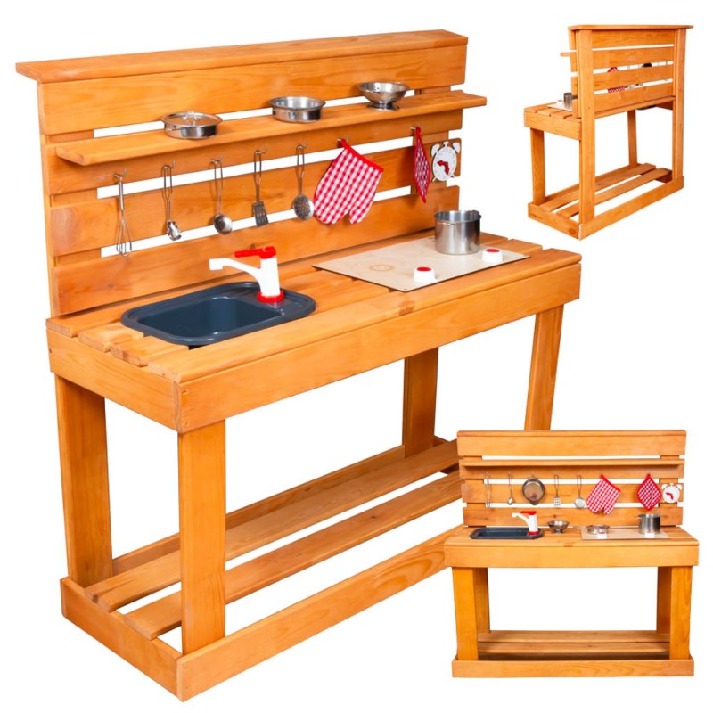 Cuisine pour enfant  avec accessoires en bois