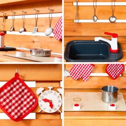 Cuisine pour enfant  avec accessoires en bois