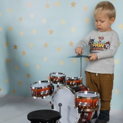 Ensemble Batterie Enfant 5 Éléments + Tabouret