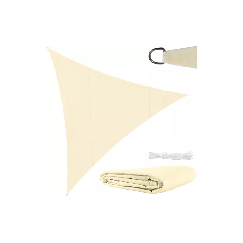 Voile d'ombrage 4x4x4 m beige