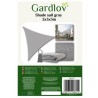 Voile d&39ombrage 3x3x3m gris Gardlov 23147