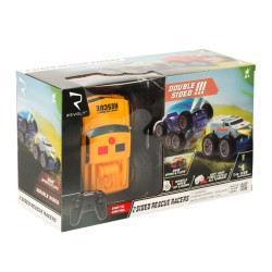 RC Revolt 2 Sided Rescue Racer remote controlled car blue