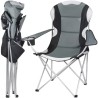 Chaise de pêche noire et grise 23674